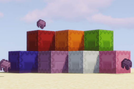 Representation de shulkers boxs du jeu Minecraft